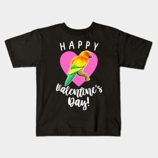 Happy Valentine's Day - Sun Conure Kids T-Shirt